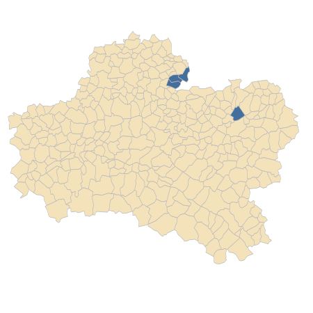 Répartition de Hypericum montanum L. dans le Loiret