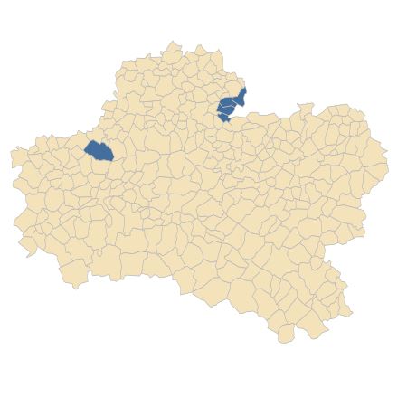 Répartition de Lathyrus niger (L.) Bernh. subsp. niger dans le Loiret