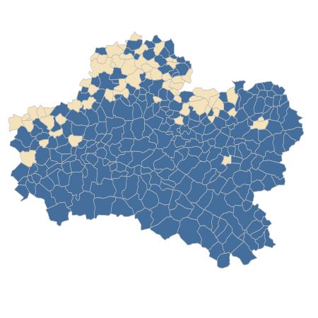 Répartition de Hypochaeris radicata L. dans le Loiret