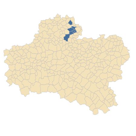 Répartition de Inula hirta L. dans le Loiret