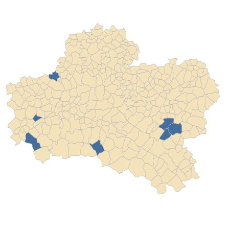 Répartition de Ranunculus parviflorus L. subsp. parviflorus dans le Loiret