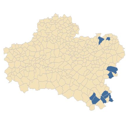 Répartition de Isopyrum thalictroides L. dans le Loiret