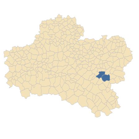 Répartition de Juglans nigra L. dans le Loiret