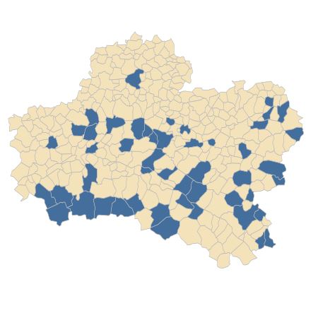 Répartition de Veronica scutellata L. var. scutellata dans le Loiret