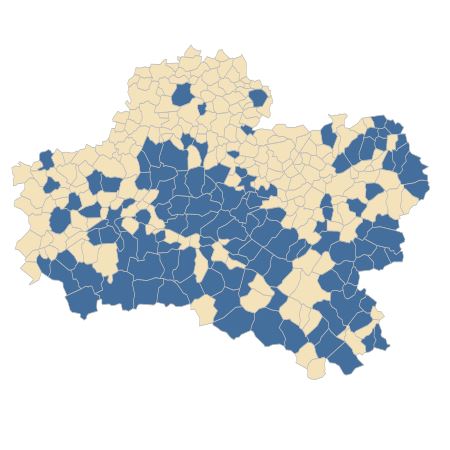 Répartition de Juncus bufonius L. dans le Loiret