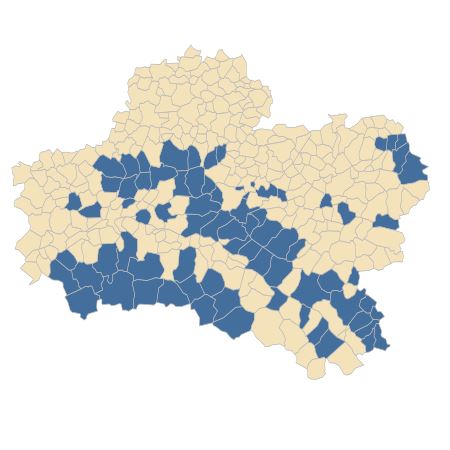 Répartition de Juncus bulbosus L. dans le Loiret