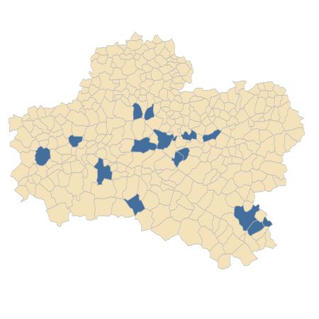 Répartition de Silaum silaus (L.) Schinz & Thell. var. silaus dans le Loiret