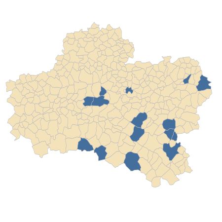 Répartition de Valeriana dioica L. subsp. dioica dans le Loiret