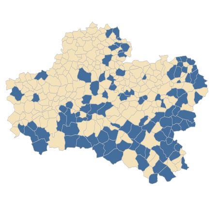 Répartition de Kickxia elatine (L.) Dumort. dans le Loiret