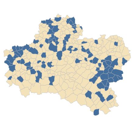 Répartition de Kickxia spuria (L.) Dumort. dans le Loiret