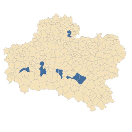 Répartition de Koeleria macrantha (Ledeb.) Schult. dans le Loiret