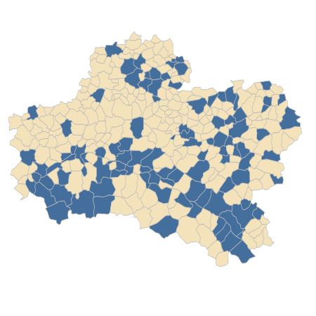 Répartition de Ranunculus sceleratus L. subsp. sceleratus dans le Loiret