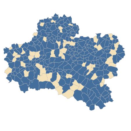 Répartition de Lactuca serriola L. dans le Loiret