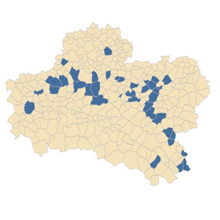 Répartition de Bromopsis ramosa (Huds.) Holub subsp. ramosa dans le Loiret