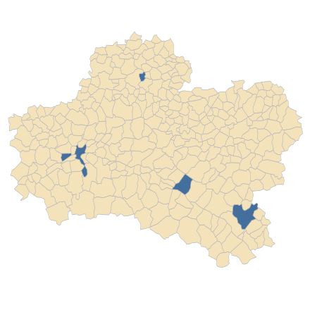 Répartition de Dactylis glomerata L. subsp. glomerata dans le Loiret