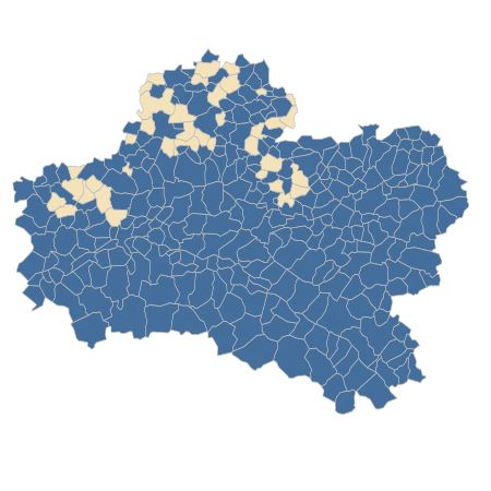 Répartition de Heracleum sphondylium L. subsp. sphondylium dans le Loiret