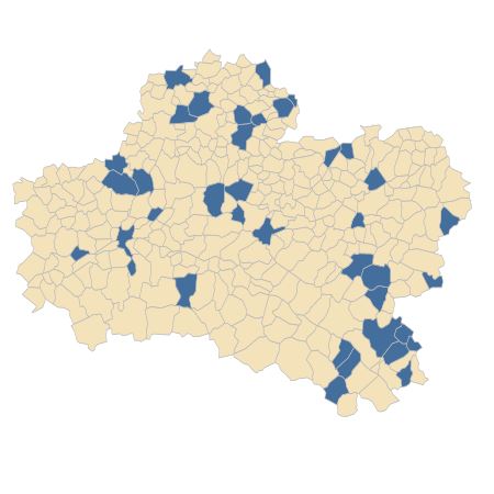 Répartition de Leontodon hispidus L. subsp. hispidus dans le Loiret