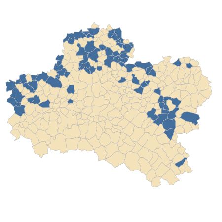 Répartition de Lysimachia foemina (Mill.) U.Manns & Anderb. dans le Loiret