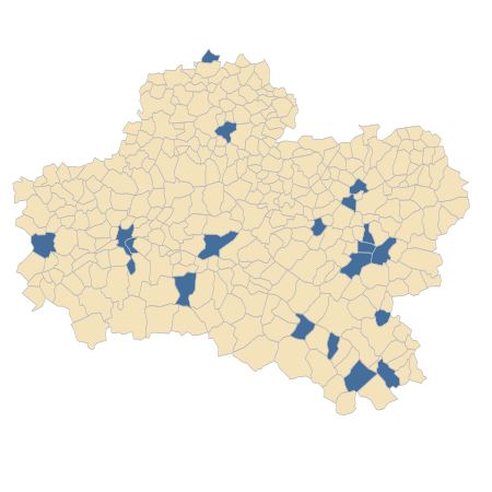 Répartition de Medicago sativa L. subsp. sativa dans le Loiret