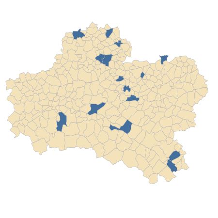 Répartition de Pastinaca sativa L. subsp. sativa dans le Loiret