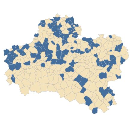 Répartition de Phleum nodosum L. dans le Loiret