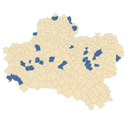 Répartition de Lathyrus aphaca L. dans le Loiret