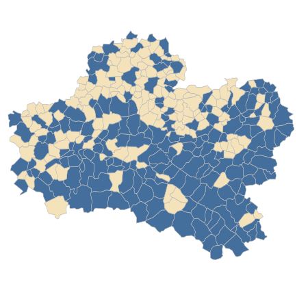 Répartition de Poa nemoralis L. subsp. nemoralis dans le Loiret