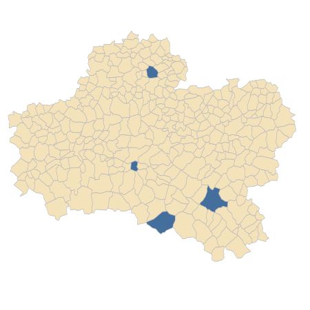 Répartition de Polygonum aviculare L. subsp. aviculare dans le Loiret