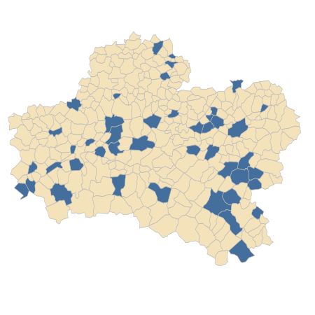 Répartition de Lathyrus latifolius L. dans le Loiret