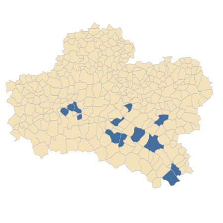 Répartition de Reynoutria x bohemica Chrtek & Chrtkova dans le Loiret