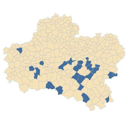 Répartition de Lathyrus nissolia L. dans le Loiret