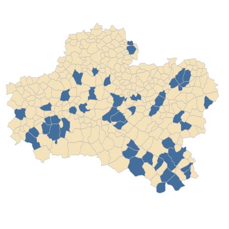 Répartition de Valeriana officinalis subsp. sambucifolia f. repens (Host) B.Bock dans le Loiret