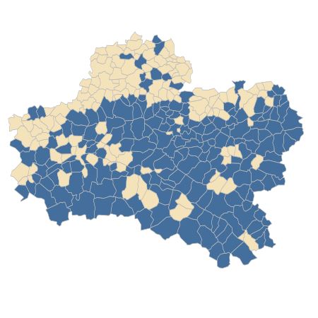 Répartition de Lathyrus pratensis L. dans le Loiret