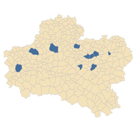 Répartition de Lathyrus sylvestris L. dans le Loiret