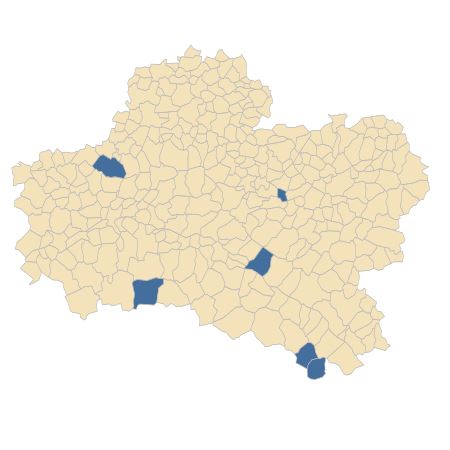 Répartition de Luzula forsteri (Sm.) DC. subsp. forsteri dans le Loiret