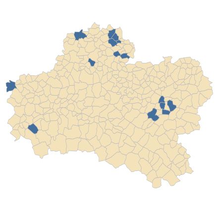 Répartition de Legousia hybrida (L.) Delarbre dans le Loiret