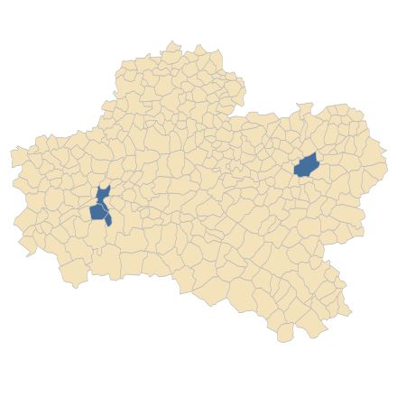 Répartition de Pterocarya fraxinifolia (Poir.) Spach dans le Loiret