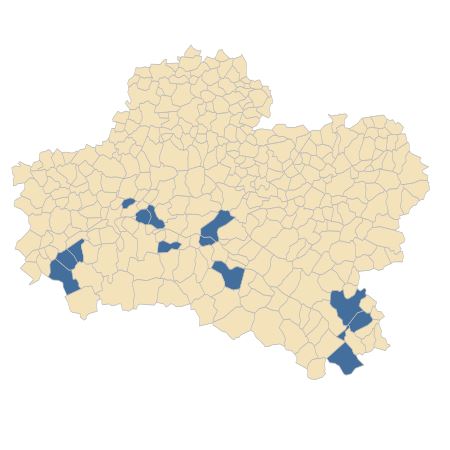 Répartition de Lemna gibba L. dans le Loiret