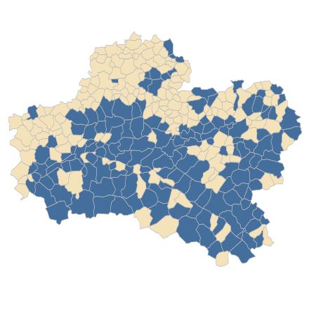 Répartition de Lemna minor L. dans le Loiret