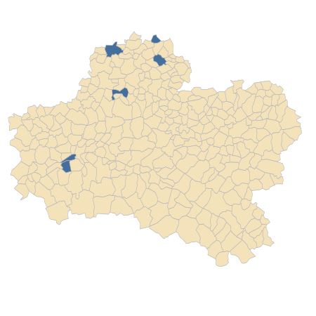 Répartition de Tragopogon pratensis subsp. minor (Mill.) Hartm. dans le Loiret