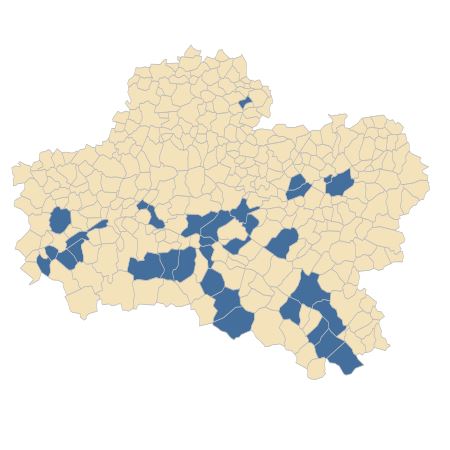 Répartition de Lemna minuta Kunth dans le Loiret