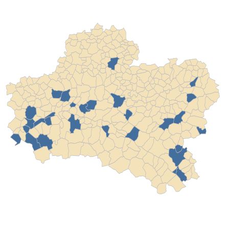 Répartition de Lemna trisulca L. dans le Loiret