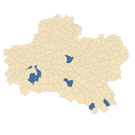 Répartition de Artemisia verlotiorum Lamotte dans le Loiret