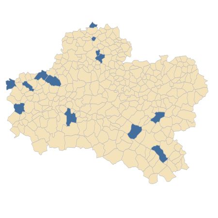 Répartition de Carduus nutans L. subsp. nutans dans le Loiret