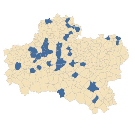 Répartition de Centaurea decipiens subsp. nemoralis (Jord.) B.Bock dans le Loiret