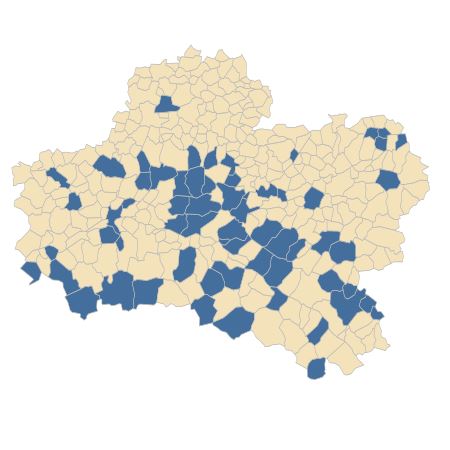 Répartition de Leontodon saxatilis Lam. dans le Loiret