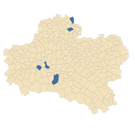 Répartition de Cerastium brachypetalum Desp. ex Pers. subsp. brachypetalum dans le Loiret