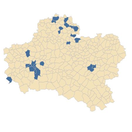 Répartition de Lepidium draba L. dans le Loiret