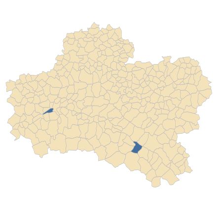 Répartition de Oenothera fallax Renner dans le Loiret