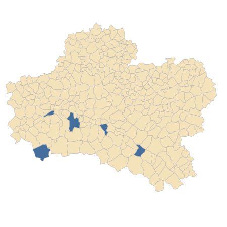 Répartition de Poa bulbosa subsp. bulbosa var. vivipara Koeler dans le Loiret